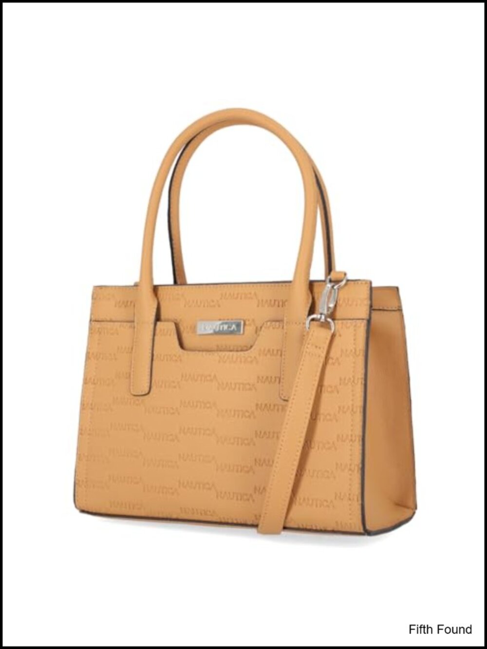 Vegan Leather Satchel Top Handle Removable Crossbody Strap Letter Print